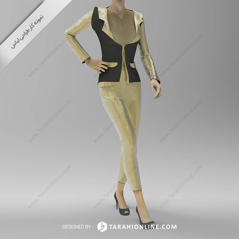 طراحی کت وشلوار مجلسی زنانه - تصویر 3